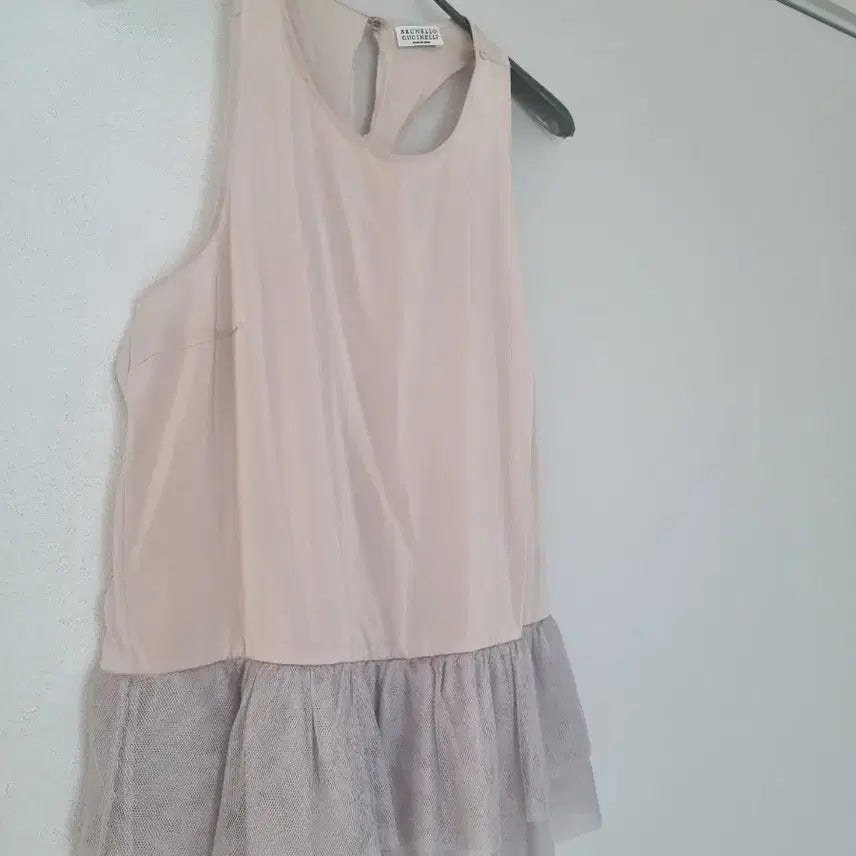 [BUNJANG] Brunello Cucinelli Peach Sleeveless Top / 정품 브루넬로 쿠치넬리 연피치컬러 탑
