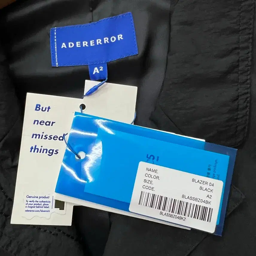[BUNJANG] ADERERROR Black Nylon Blazer A2 / 아더애러 블랙 나일론 블레이저 A2