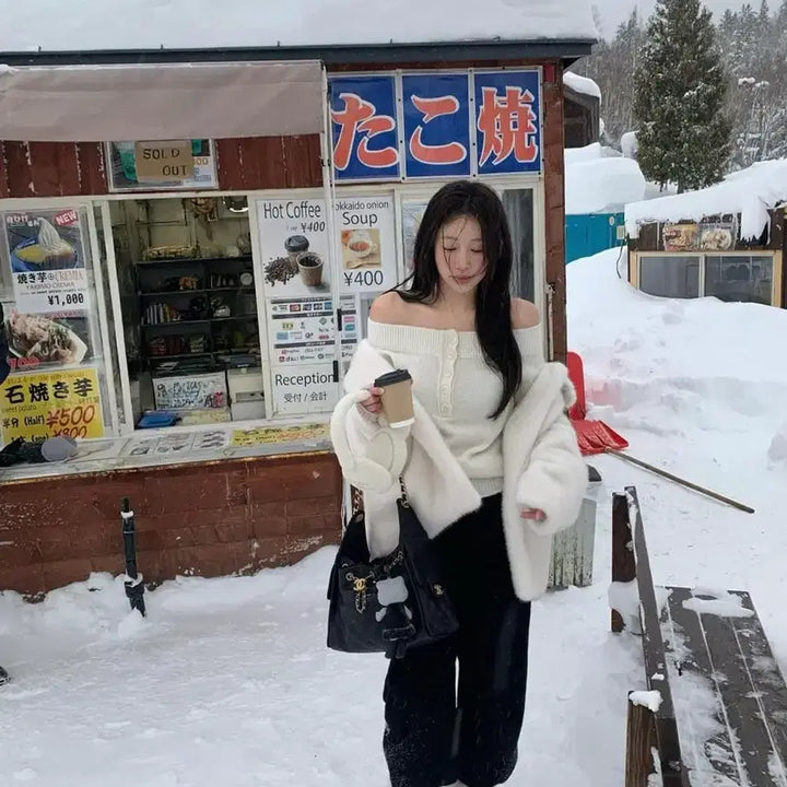 [BUNJANG] Lillykotz Mellow Knit Ivory Sweater / 릴리코츠 Mellow Knit 아이보리