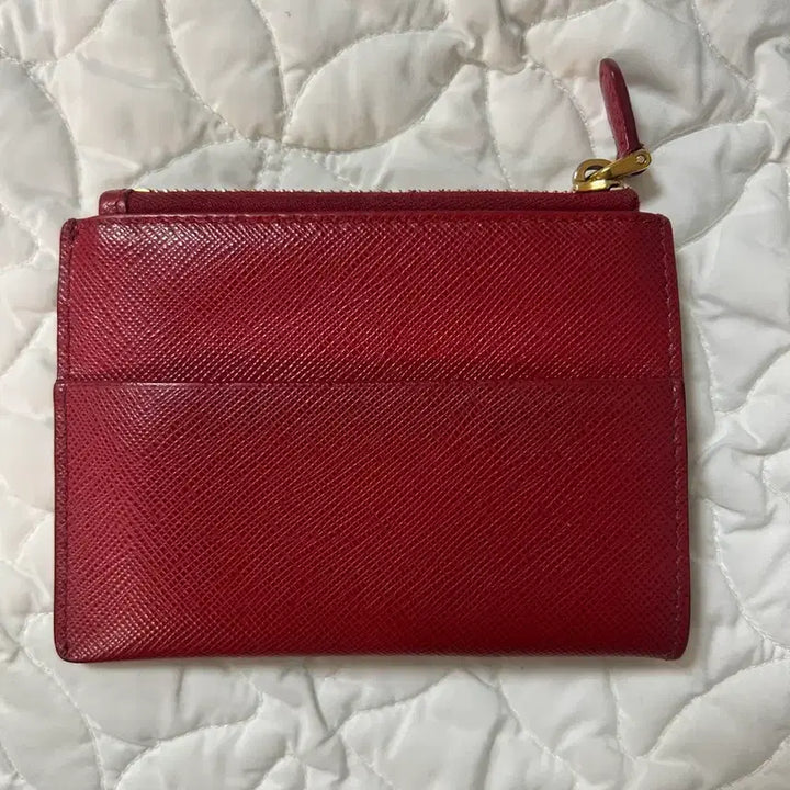 [BUNJANG] Prada Vitello Leather Slim Zipper Card Holder / 프라다 카드지갑 비텔로 가죽 슬림 지퍼 명함지갑 여성