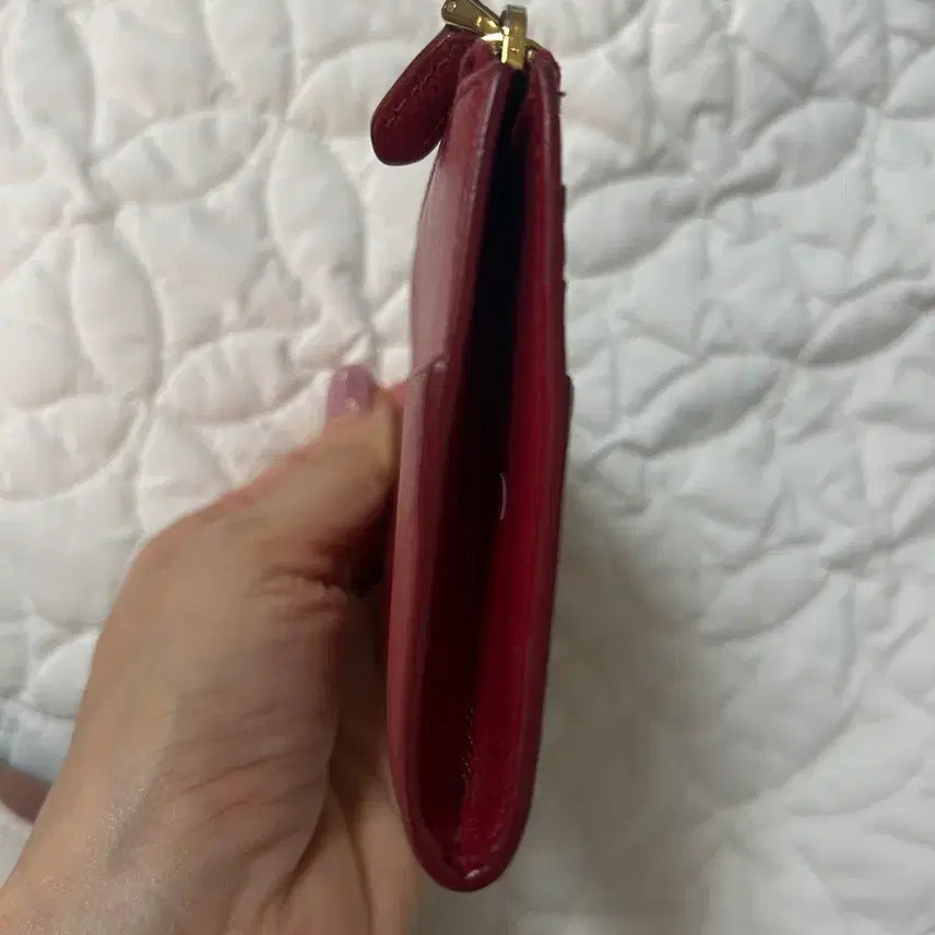 [BUNJANG] Prada Vitello Leather Slim Zipper Card Holder / 프라다 카드지갑 비텔로 가죽 슬림 지퍼 명함지갑 여성