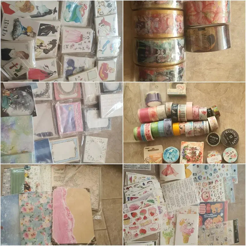 [BUNJANG] JinA-nim & Various Stationery Bundle Set / 할인/ 처분 포용 진아님 인물인스 떡메 디테 마테 문구취미박스