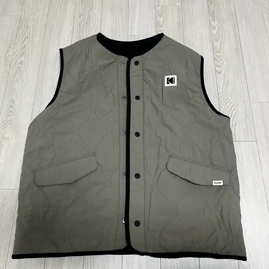 [BUNJANG] Kodak Reversible Fleece Vest L / 코닥 리버시블 플리스 자켓 베스트 L