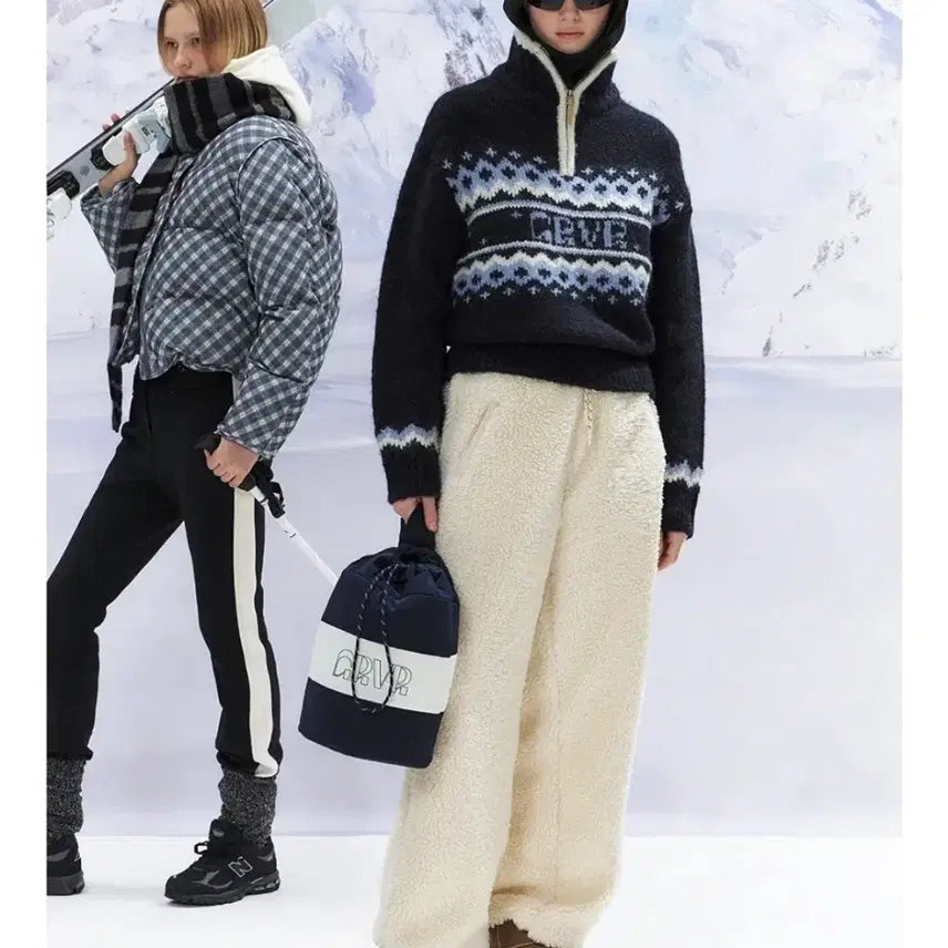 [BUNJANG] GROVE NORDIC Half Zip Up Knit / 그로브 노르딕 니트 그로브 NORDIC HALF ZIP UP KNIT