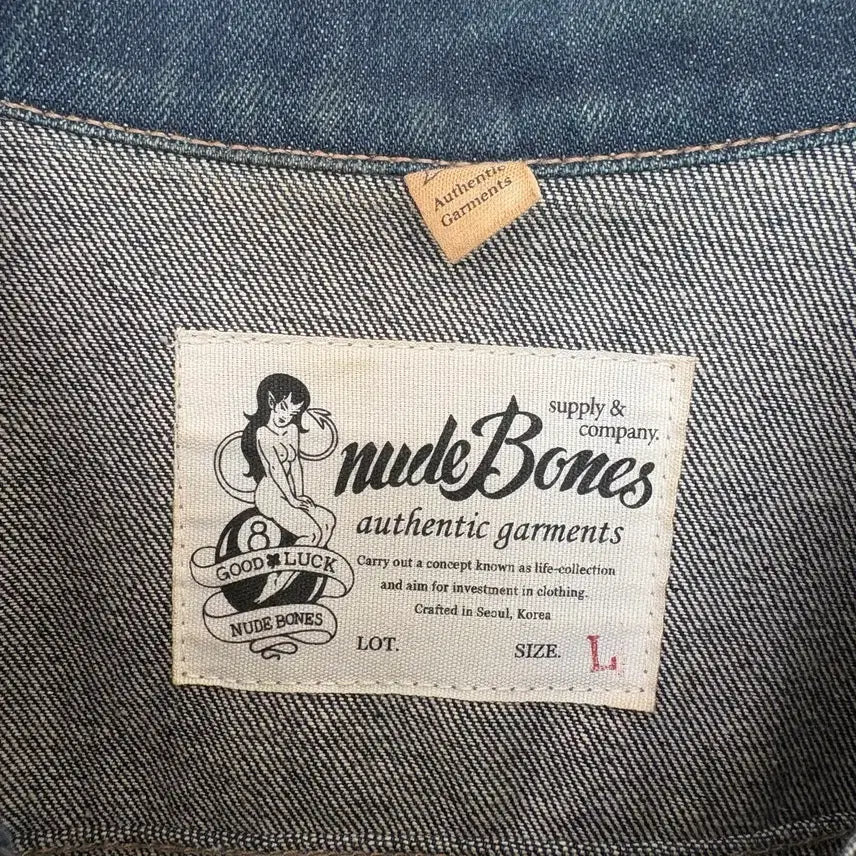 [BUNJANG] Nude Bones Denim Jean Jacket (L) / Nude Bones 데님 청 자켓 L