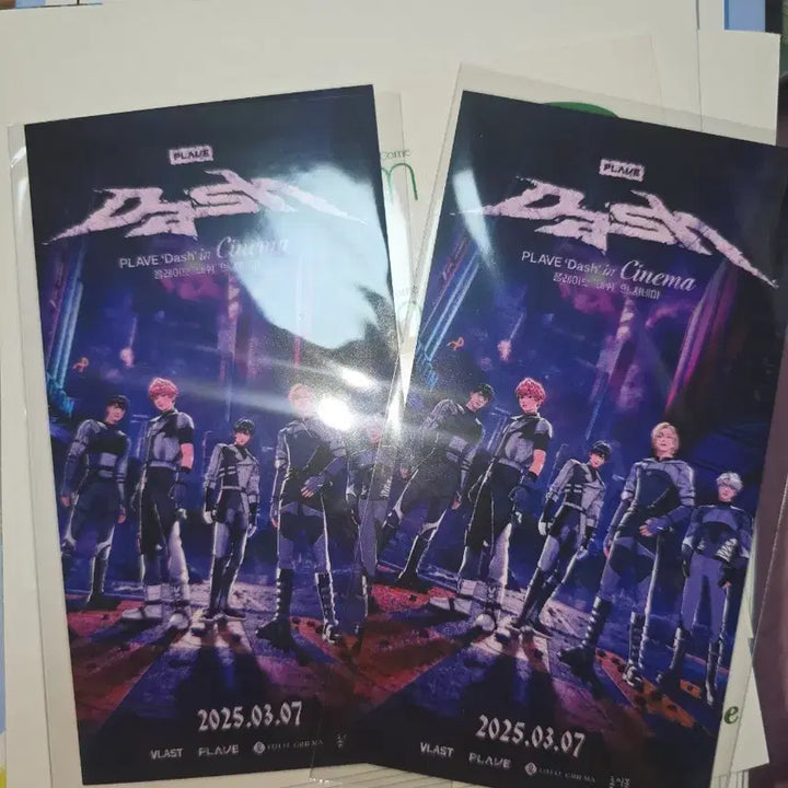 [BUNJANG] PLAVE Dash in Cinema POB Bundle Set / 플레이브 대쉬인시네마 손편지 특전 2장 포토카드 티켓1장 일괄