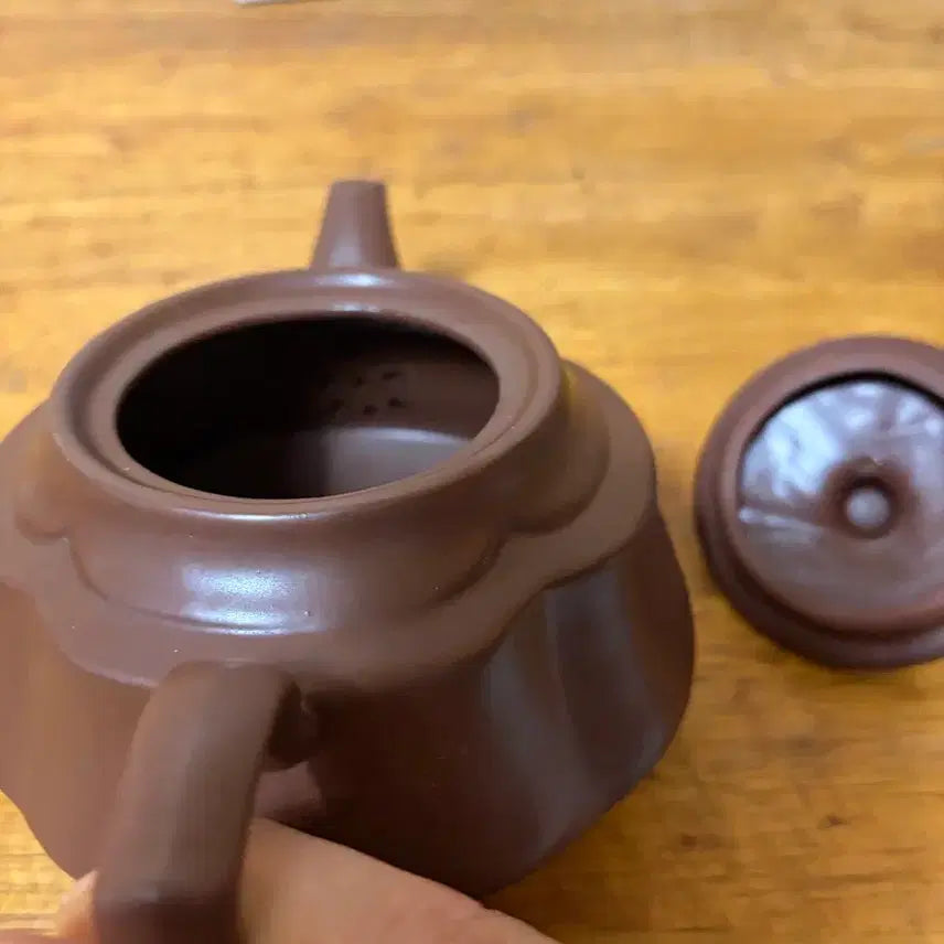 [BUNJANG] 90s Glazed Zisha Teapot (Medium) / (특112) 90년대 유약이 있는 자사호(중)