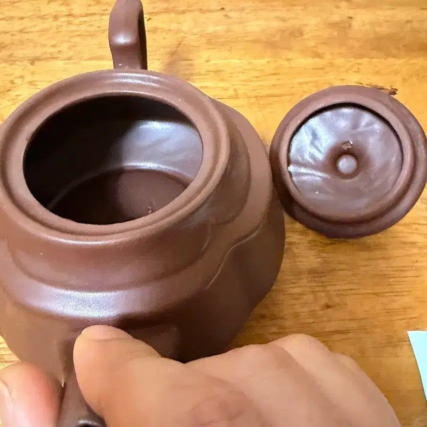 [BUNJANG] 90s Glazed Zisha Teapot (Medium) / (특112) 90년대 유약이 있는 자사호(중)