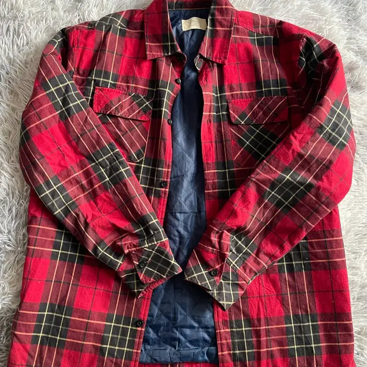 [BUNJANG] Fear of God Flannel Quilted Shirt Jacket (S) / Fear of God FOG 피어오브갓 플란넬 퀼팅 셔츠 자켓 S