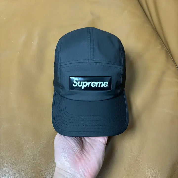 [SOLD OUT] 슈프림 캠프캡 모자 박스로고 인셋 젤 블랙