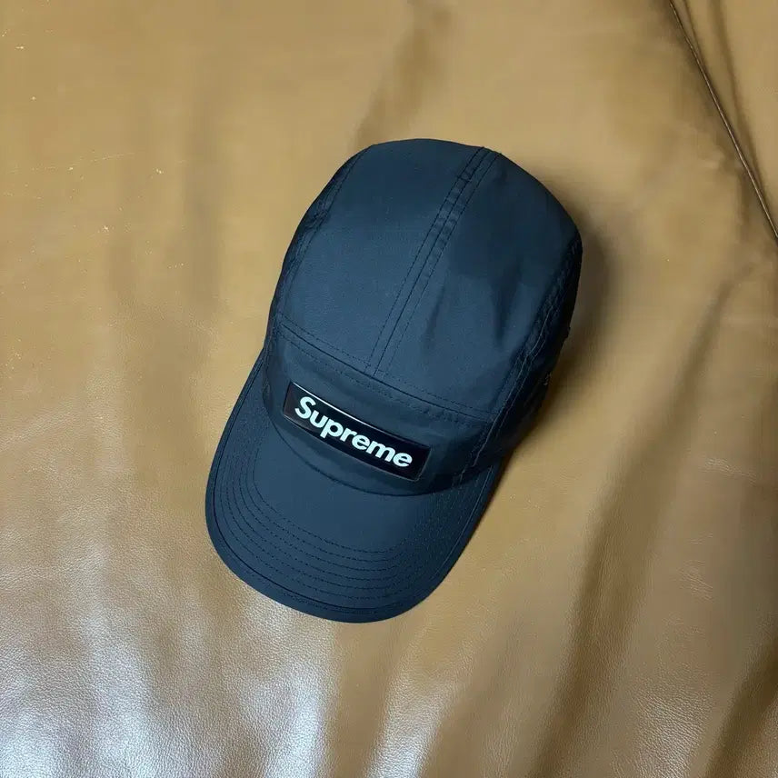 [SOLD OUT] 슈프림 캠프캡 모자 박스로고 인셋 젤 블랙