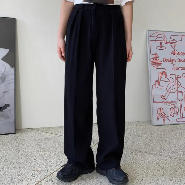 [SOLD OUT] (S,M)바온 세밀 핀턱 슬랙스