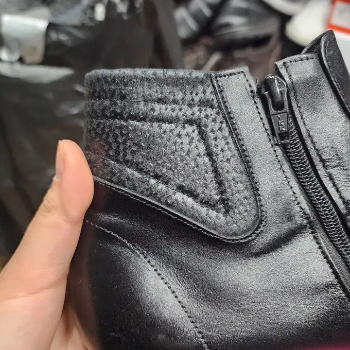 [BUNJANG] Black Leather Handmade Ankle Boots / 블랙 천연소가죽 수제화 앵클 부츠 280mm 약 4cm 굽