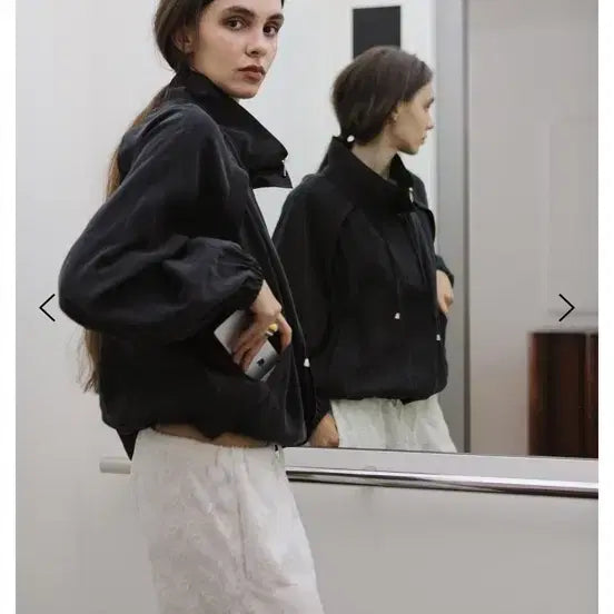 [BUNJANG] HMODE High Neck Blouson Charcoal / HMODE high neck blouson 에이치모드 하이넥 블루종 차콜