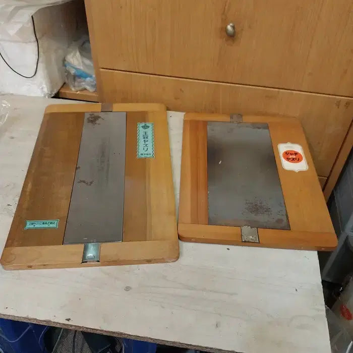 [BUNJANG] 1960-1970s Unused Japanese Iron Plate Printing Press (2 Types) / 1970 미사용 일제 등사용 철판 2종