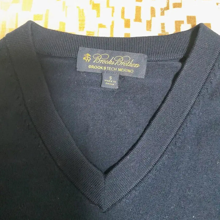 [BUNJANG] Brooks Brothers Merino Wool V-neck Knit / [최상] 브룩스브라더스 네이비 메리노울100% V넥 니트