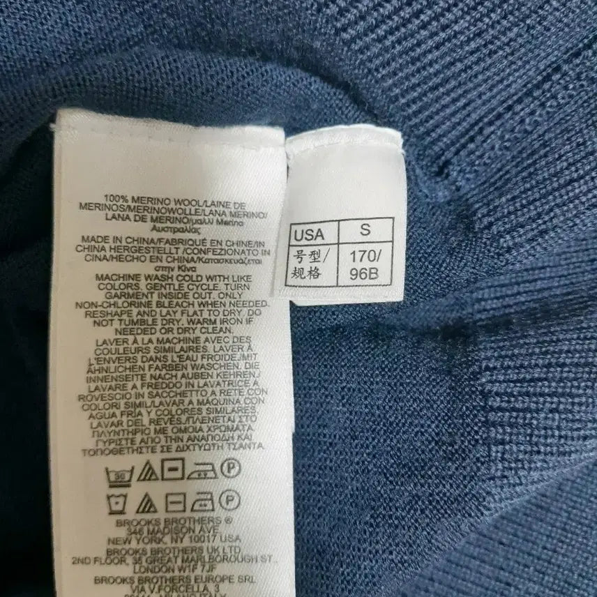 [BUNJANG] Brooks Brothers Merino Wool V-neck Knit / [최상] 브룩스브라더스 네이비 메리노울100% V넥 니트