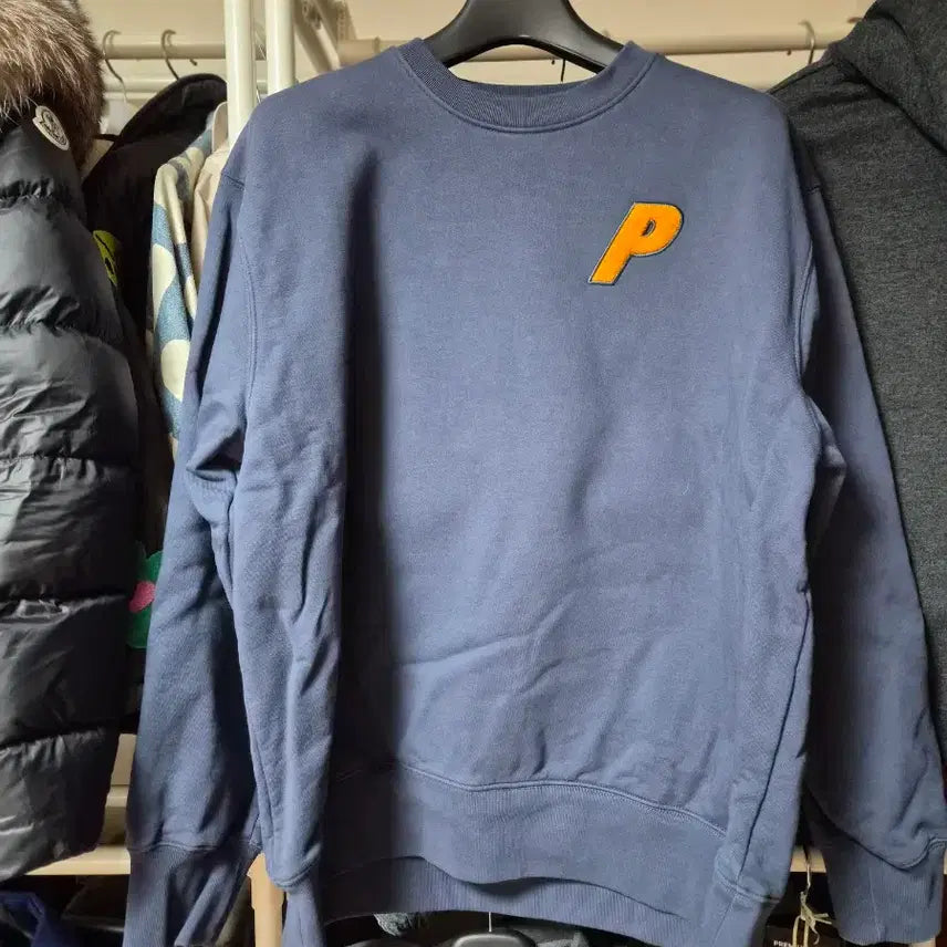 [BUNJANG] Palace Tri-Ferg Crewneck Navy XXL / 팔라스 트라이퍼그 크루넥 네이비