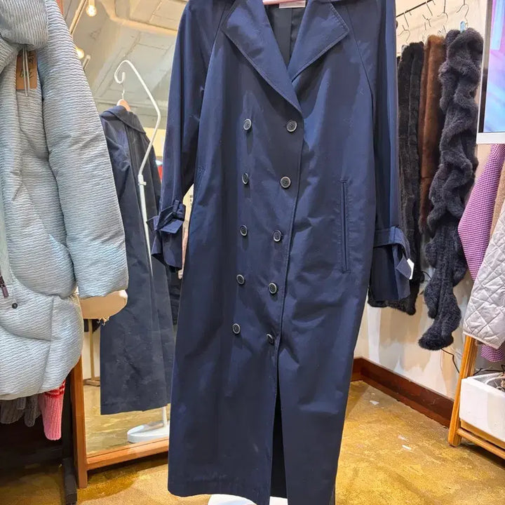 [BUNJANG] It MICHAA Navy Trench Coat / 잇미샤 트렌치코트
