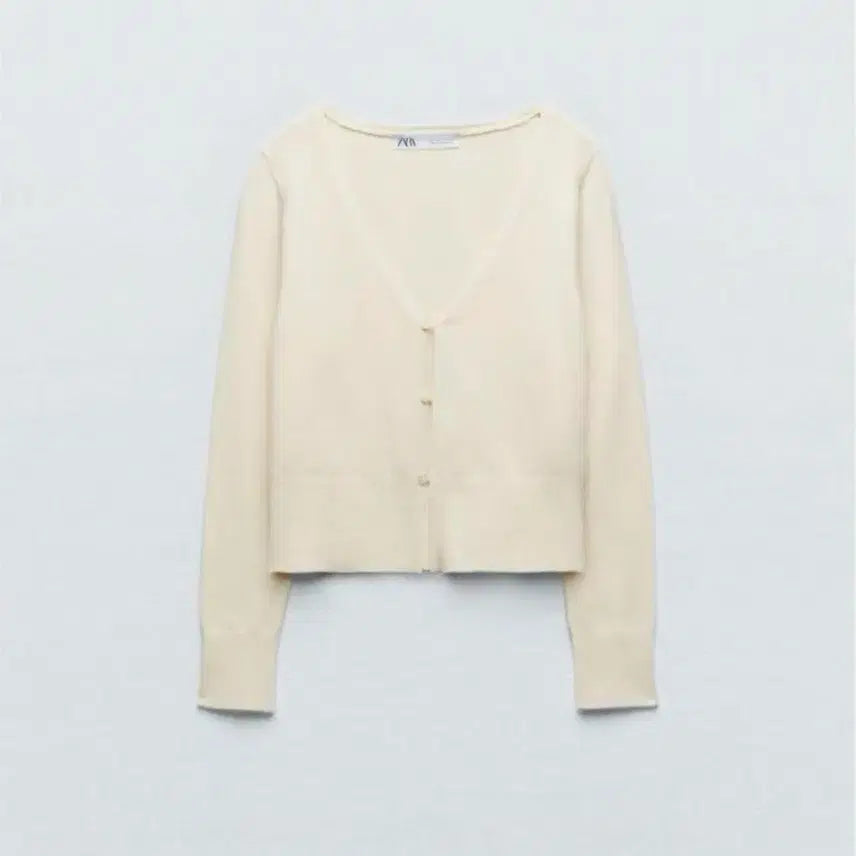 [BUNJANG] Zara Ivory V-Neck Cardigan / [이민정리] 자라 아이보리 브이넥 가디건