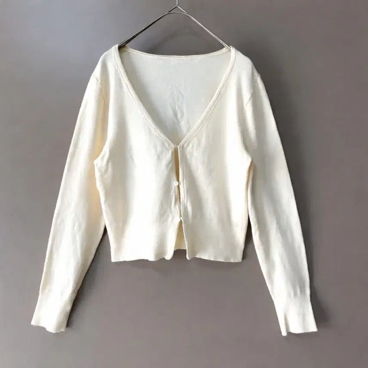 [BUNJANG] Zara Ivory V-Neck Cardigan / [이민정리] 자라 아이보리 브이넥 가디건