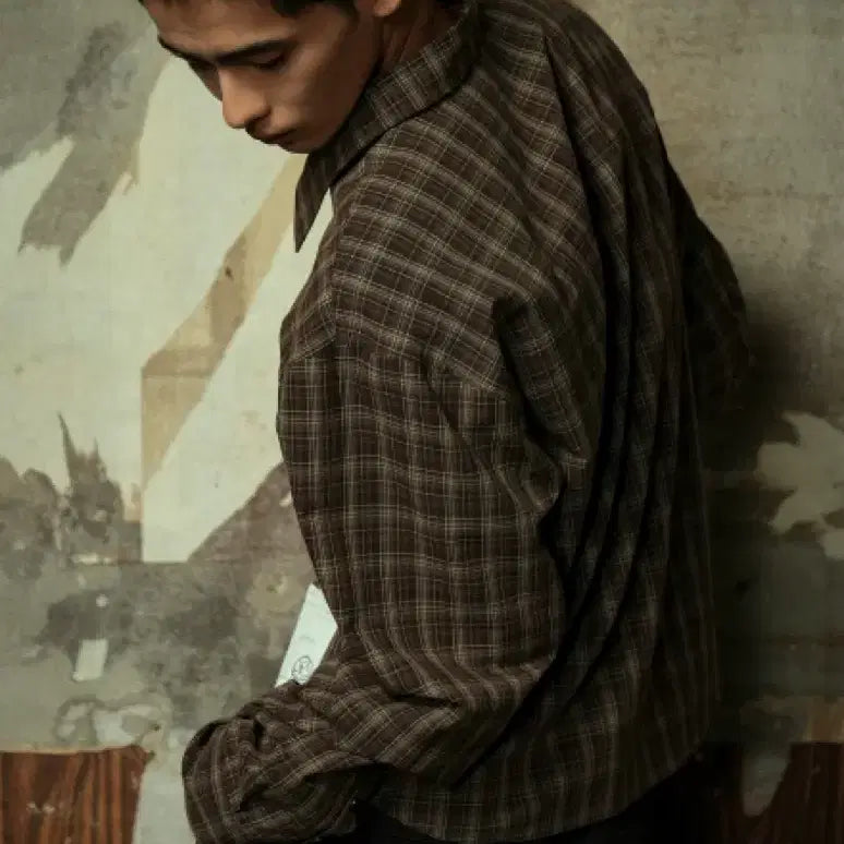[BUNJANG] Yiyae Reversible Shirt Brown Charcoal / (OS) yiyae 리버시블 셔츠 브라운 차콜
