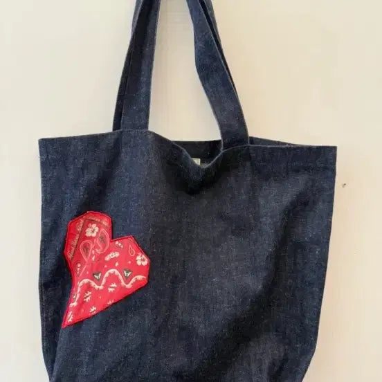 [BUNJANG] Maison Kitsune Denim Tote Bag / 메종 키츠네 데님 토트백