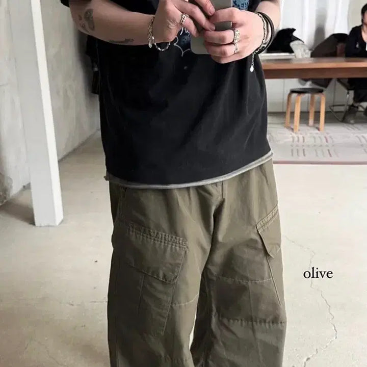 [BUNJANG] Politeru Nylon Belted Cargo Pants (Size 3) / 3) 폴리테루 나일론 벨티드 카고 팬츠 새상품