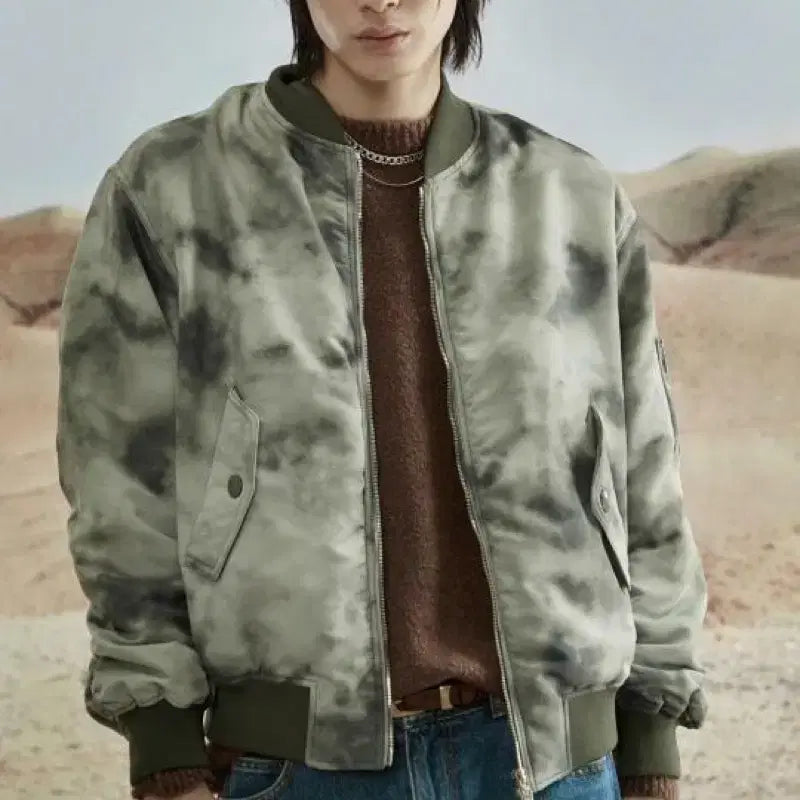 [BUNJANG] IRO Ma-1 Dye Print Bomber Jacket / iro 이로맨 다잉 프린트 ma-1 마원 판매합니다