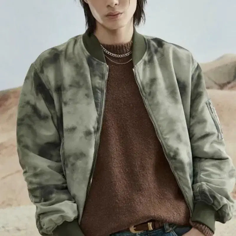 [BUNJANG] IRO Ma-1 Dye Print Bomber Jacket / iro 이로맨 다잉 프린트 ma-1 마원 판매합니다