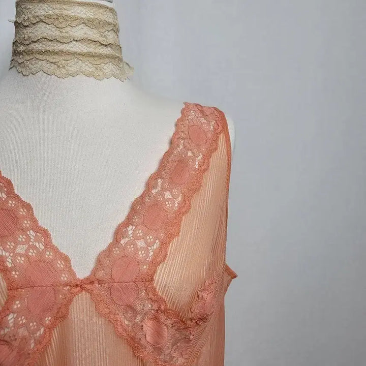 [BUNJANG] Vintage Lace Sheer Slip Dress / 빈티지 레이스 시어소재 슬립 드레스