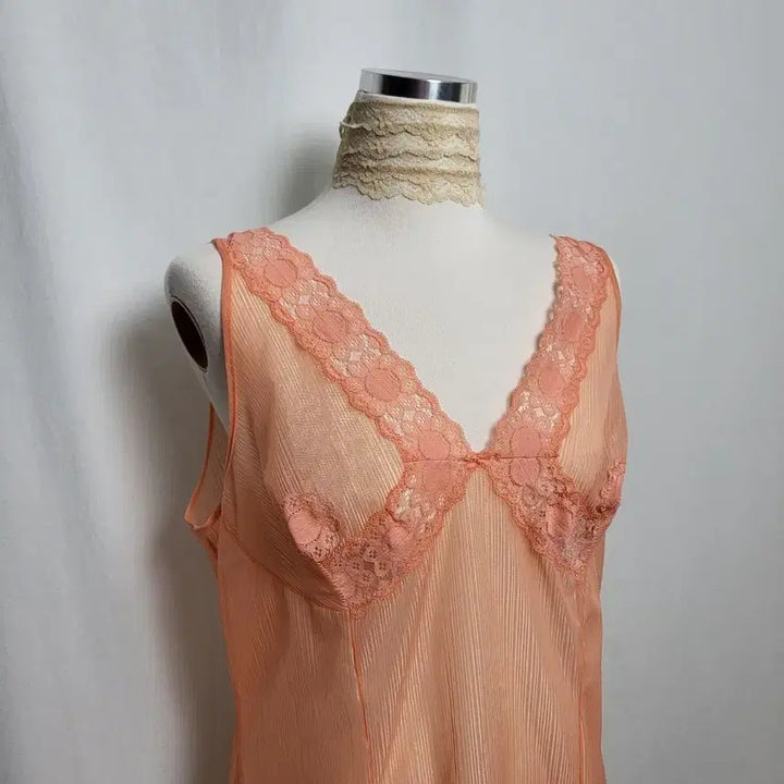 [BUNJANG] Vintage Lace Sheer Slip Dress / 빈티지 레이스 시어소재 슬립 드레스