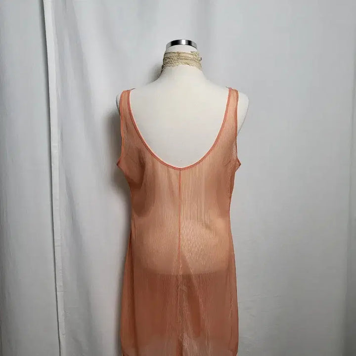[BUNJANG] Vintage Lace Sheer Slip Dress / 빈티지 레이스 시어소재 슬립 드레스