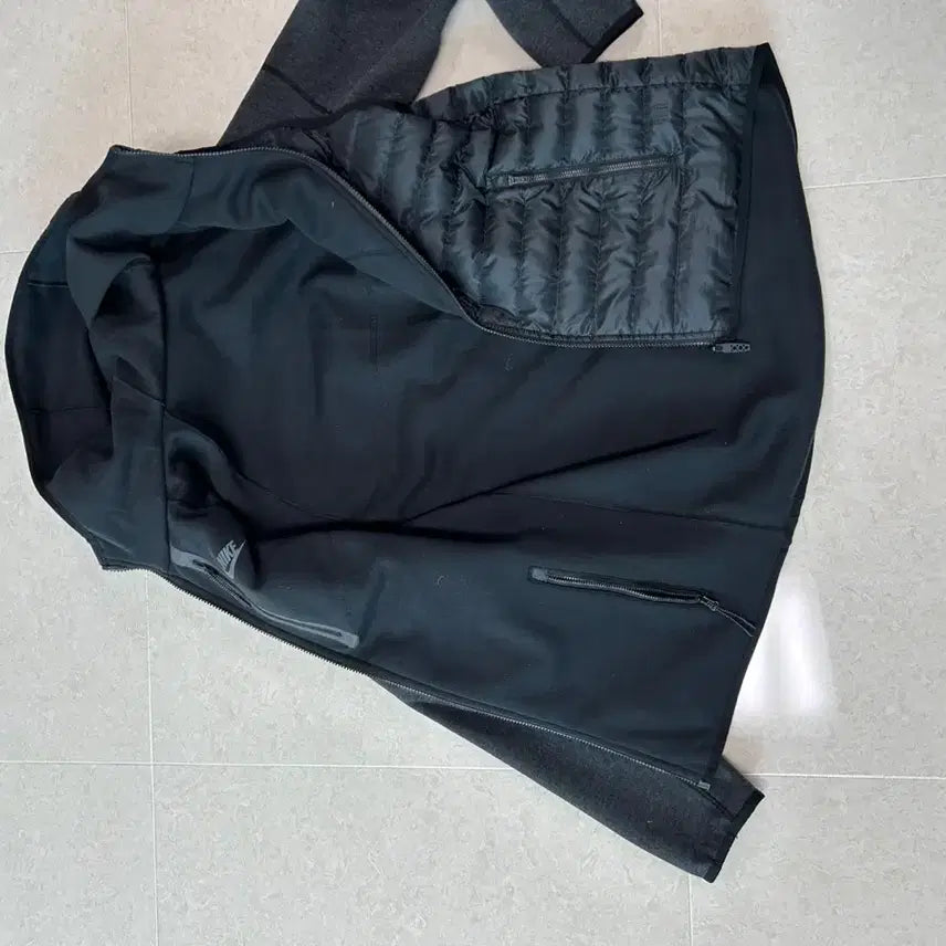 [BUNJANG] Nike Tech Fleece Hybrid Padded Jacket Black M / 나이키 테크플리스 하이브리드 패딩 양면 블랙 M
