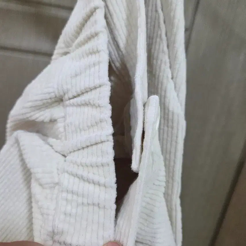 [BUNJANG] Ivory Wide Corduroy Pants / 아이보리 와이드 골덴바지 새상품