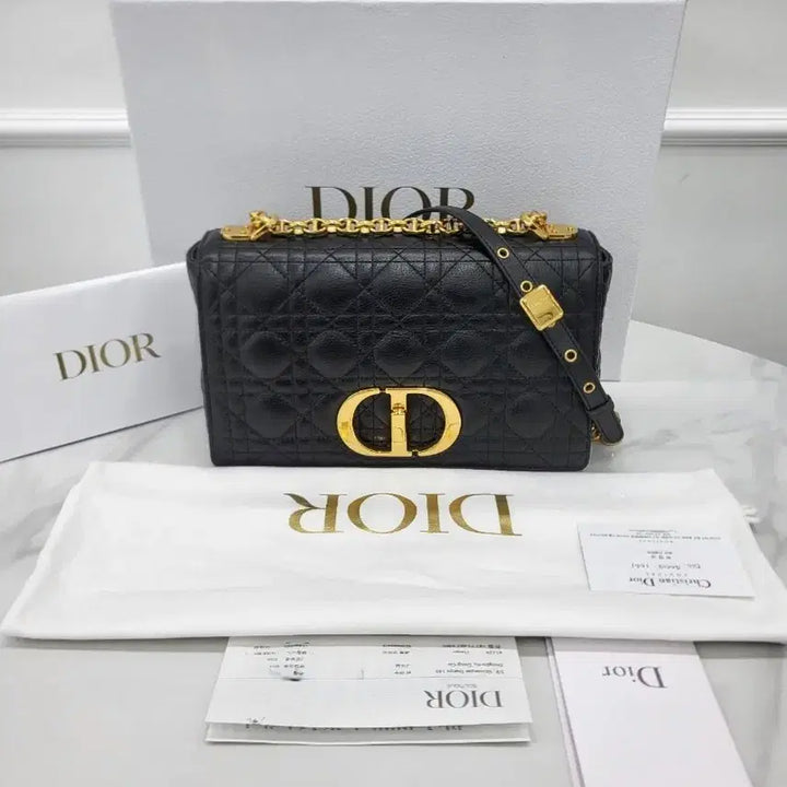 [BUNJANG] Dior Caro Medium Black Bag / 디올 카로백 미디움 블랙 M9242UWHC