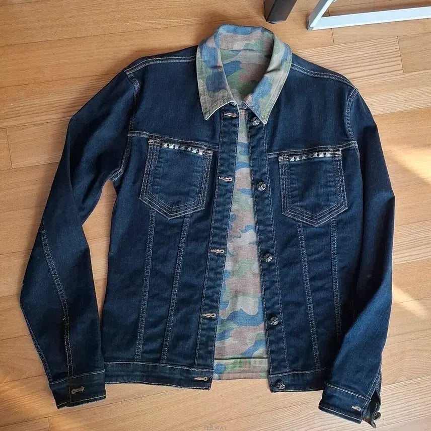 [BUNJANG] Vintage Reversible Denim Jacket / 새상품 빈티지 리버시블 양면 생지스판 청자켓