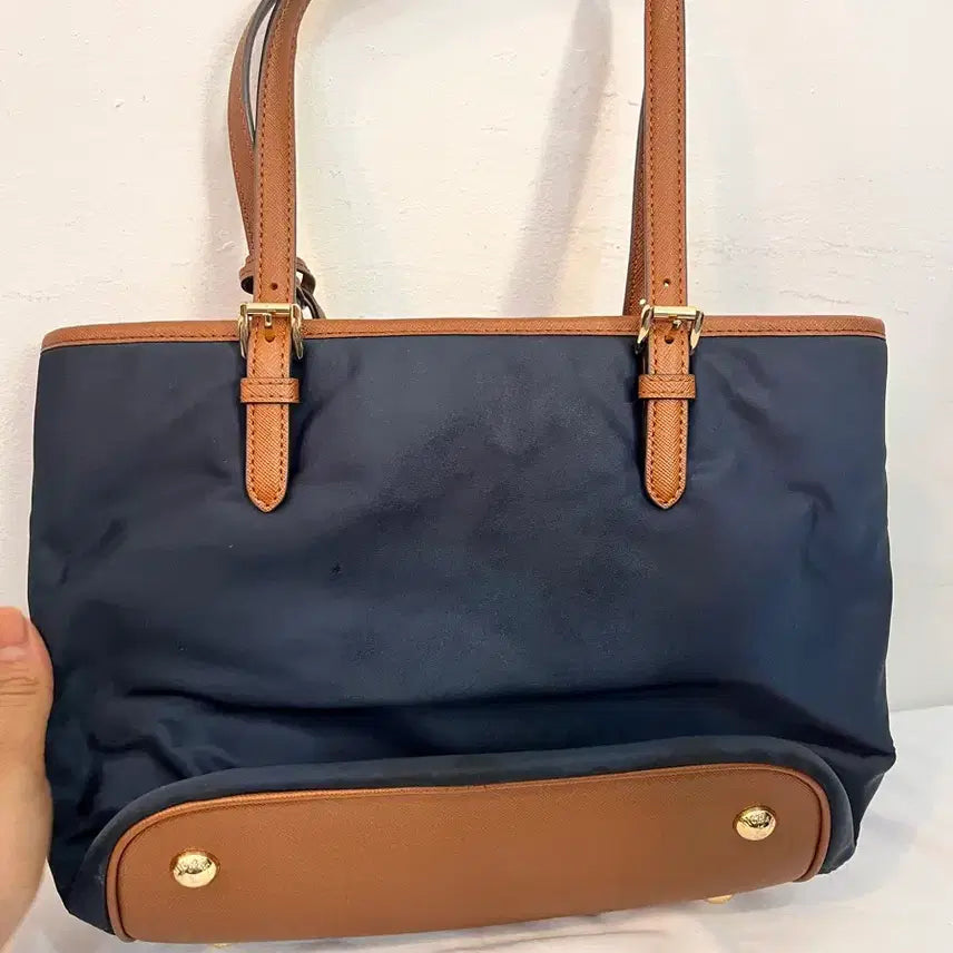 [BUNJANG] Michael Kors Navy/Brown Tote Bag / 마이클코어스 네이비/브라운 토트백
