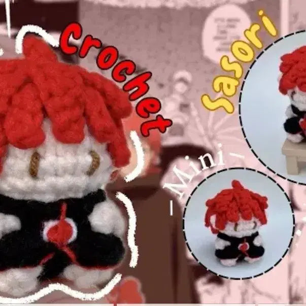 [BUNJANG] Naruto Anime Characters Crochet Keyrings / ##미니 나루토/이타치/데이다라/사소리/사스케 ## 손뜨개키링