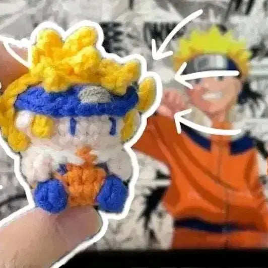 [BUNJANG] Naruto Anime Characters Crochet Keyrings / ##미니 나루토/이타치/데이다라/사소리/사스케 ## 손뜨개키링