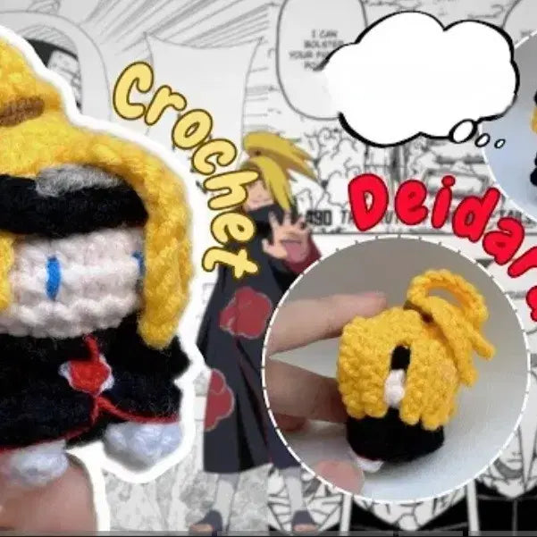 [BUNJANG] Naruto Anime Characters Crochet Keyrings / ##미니 나루토/이타치/데이다라/사소리/사스케 ## 손뜨개키링