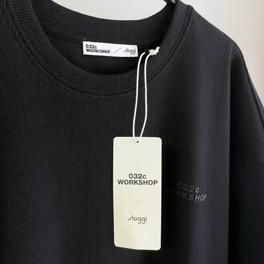[BUNJANG] 032C Sloggi Logo Patch Ribbed T-shirt / [S] 032C Sloggi 로고패치 RIB 티셔츠