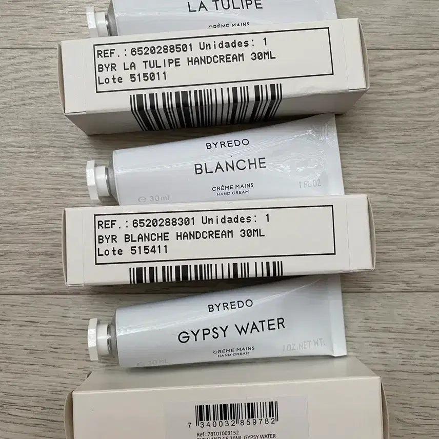 [BUNJANG] Byredo Hand Cream Gypsy Water, La Tulipe, Blanche 30ml / 새상품/바이레도 핸드크림 모하비고스트,집시워터,라튤립,블랑쉬30ml(개당