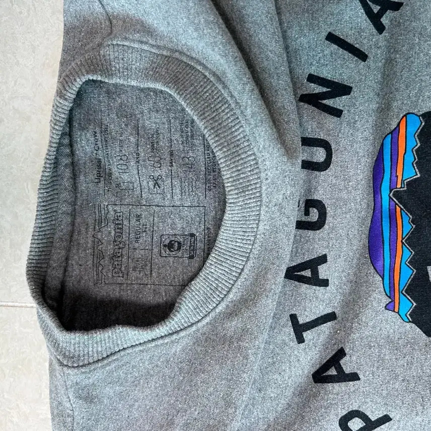 [BUNJANG] Patagonia Gray Crewneck Sweatshirt / 파타고니아 회색 맨투맨 티셔츠