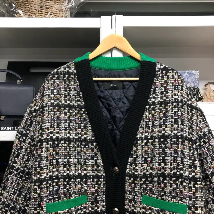 [BUNJANG] O2nd Tweed Quilted Jacket / [ 한섬 ] O2nd 오즈세컨 트위드 퀼팅 자켓