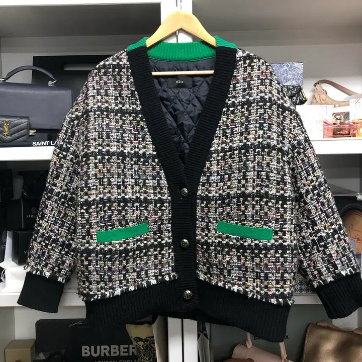 [BUNJANG] O2nd Tweed Quilted Jacket / [ 한섬 ] O2nd 오즈세컨 트위드 퀼팅 자켓