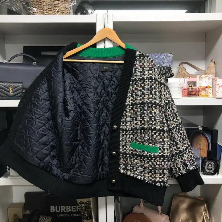[BUNJANG] O2nd Tweed Quilted Jacket / [ 한섬 ] O2nd 오즈세컨 트위드 퀼팅 자켓