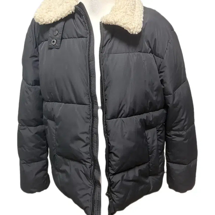 [BUNJANG] Spao Black Fur Collar Padding / 스파오 블랙 카라 퍼 패딩 s