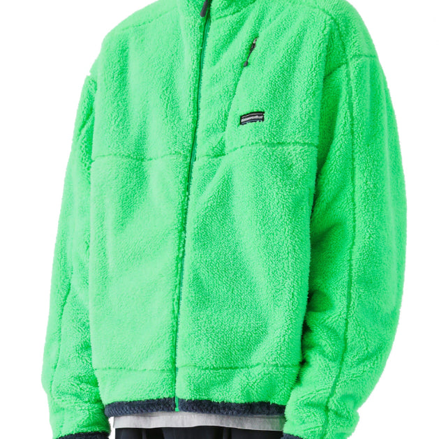 [BUNJANG] thisisneverthat L Fluorescent Green Fleece Jacket / 디네댓 디스이즈네버댓 L 형광그린 후리스