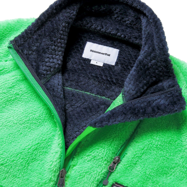 [BUNJANG] thisisneverthat L Fluorescent Green Fleece Jacket / 디네댓 디스이즈네버댓 L 형광그린 후리스